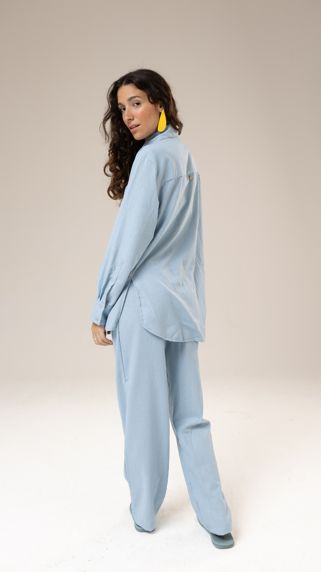 Calça Mari Mari Linho | Cor Blue Key