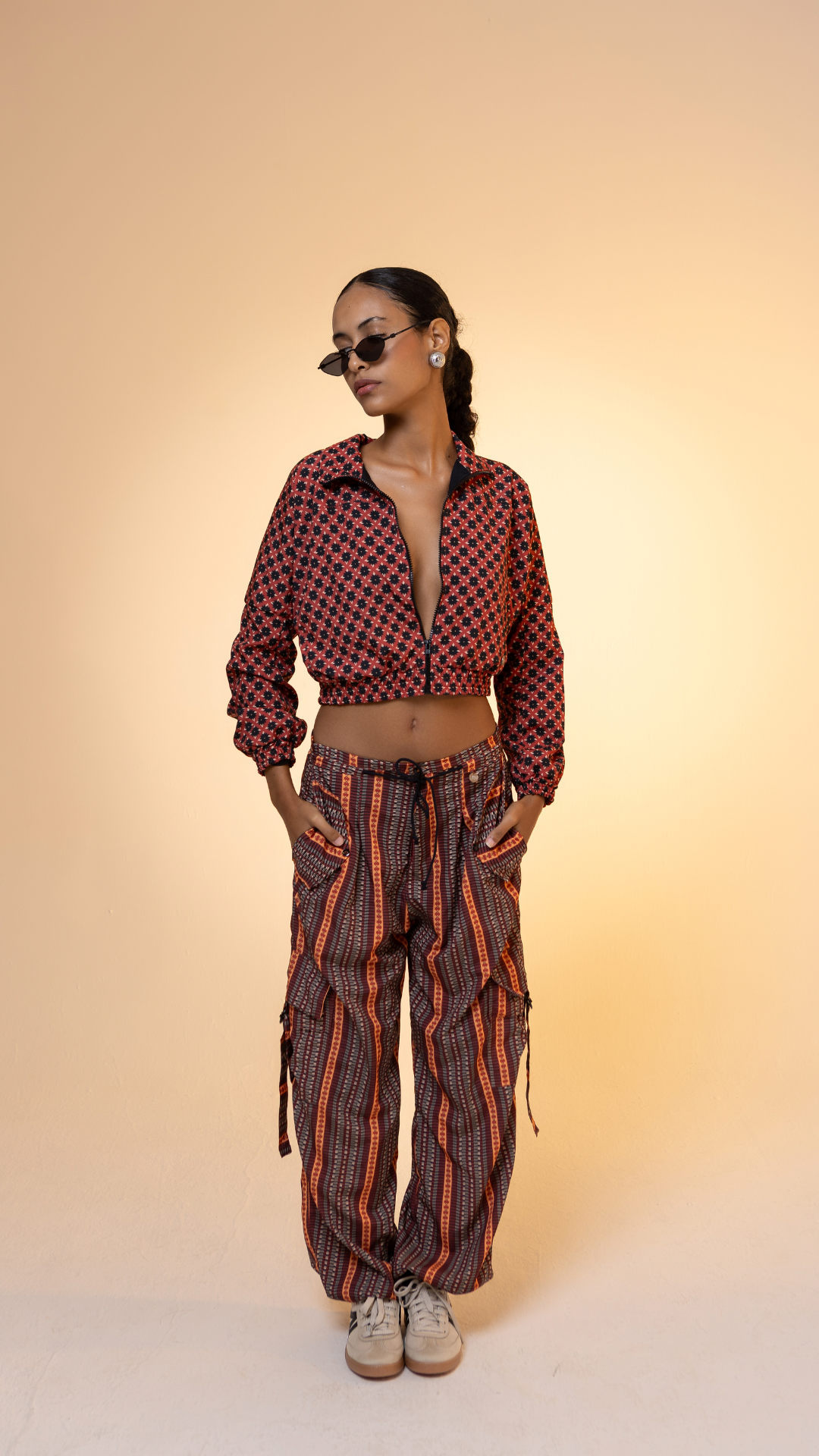 Maxi Jaqueta Cropped Aqualeve | Print Flor do Amarante