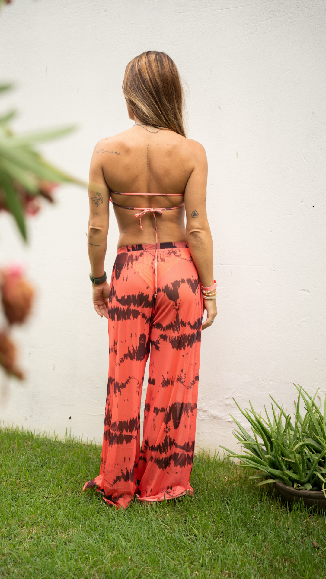 Cropped Lenço Tule | Cor Tie Dye Solar