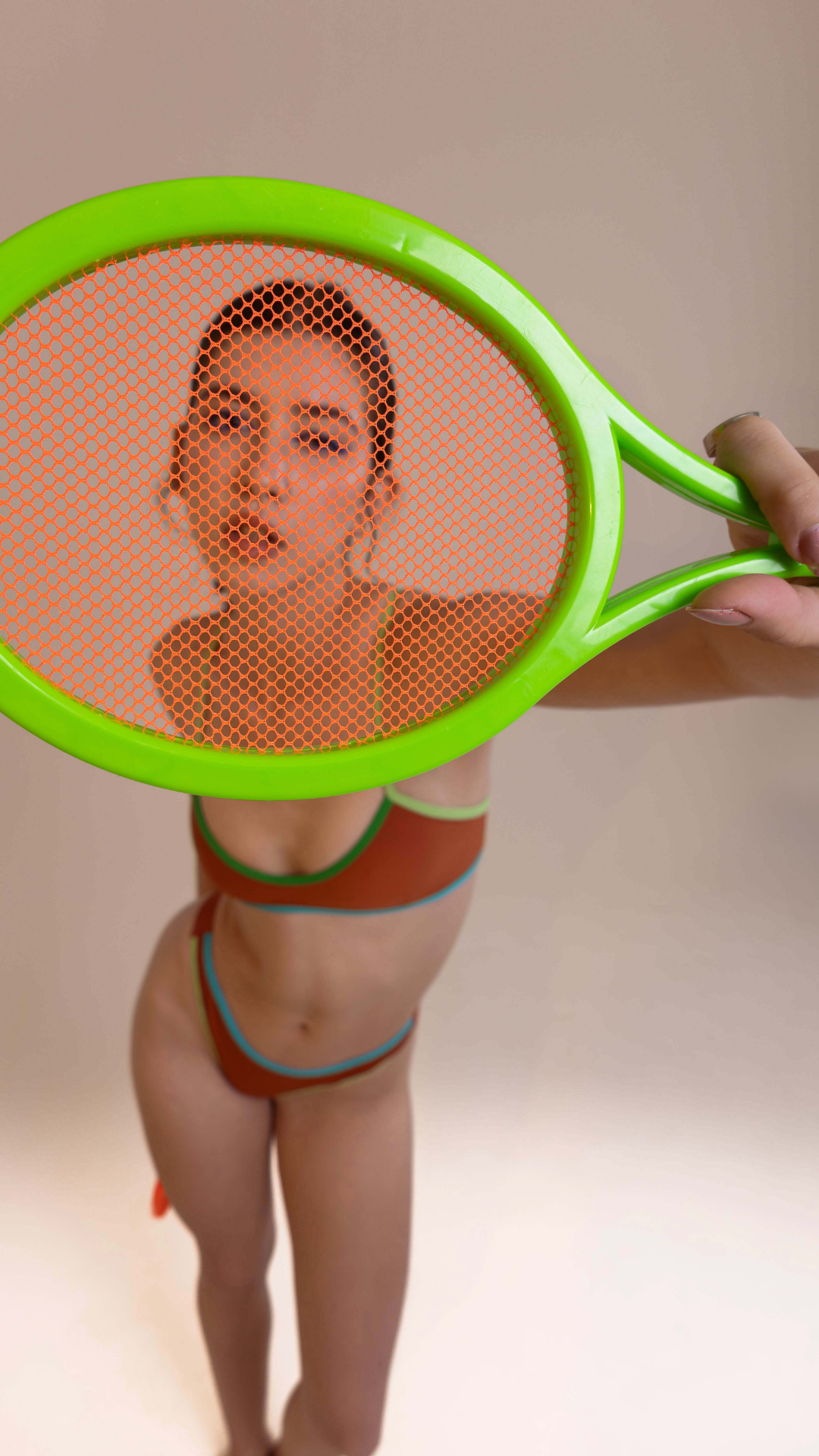 Calcinha Lalá High Viés | Cor Alvorada + Oceano Violeta