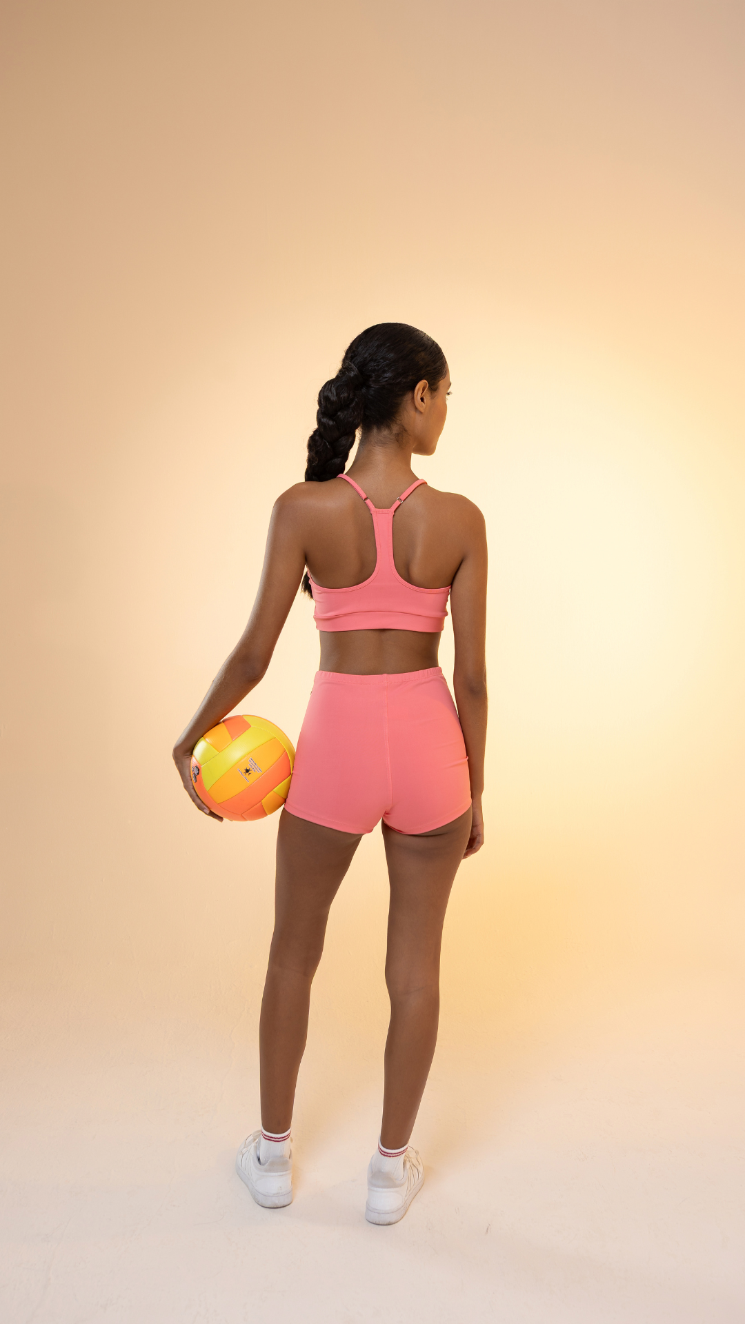 Mini Short Retrô Power Flex | Cor Coral