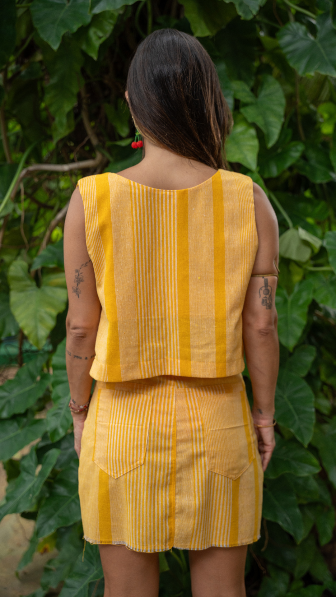 Mini Saia Linho | Cor Solar