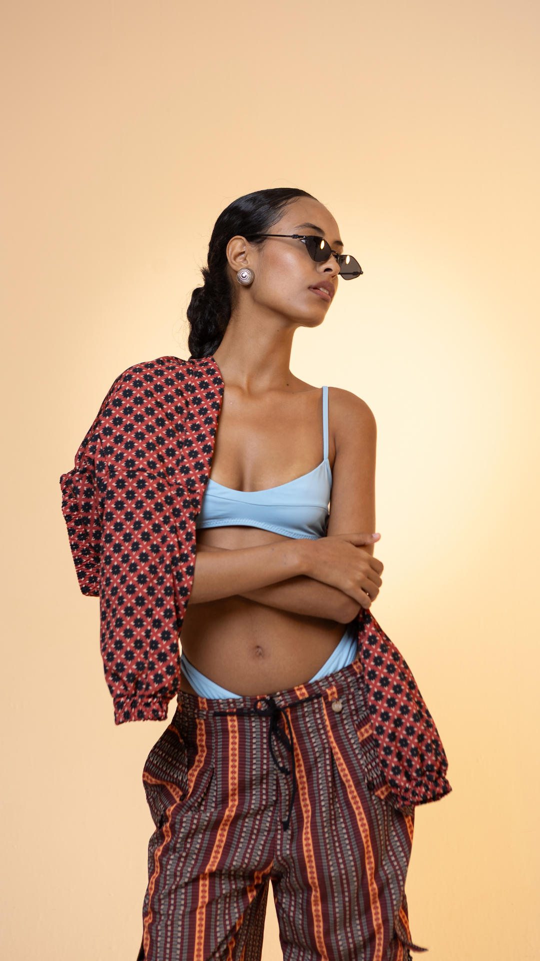 Maxi Jaqueta Cropped Aqualeve | Print Flor do Amarante