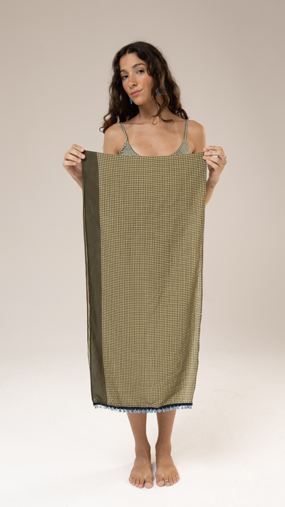 Lenço Faixa | Print Mini Vichy Pistache