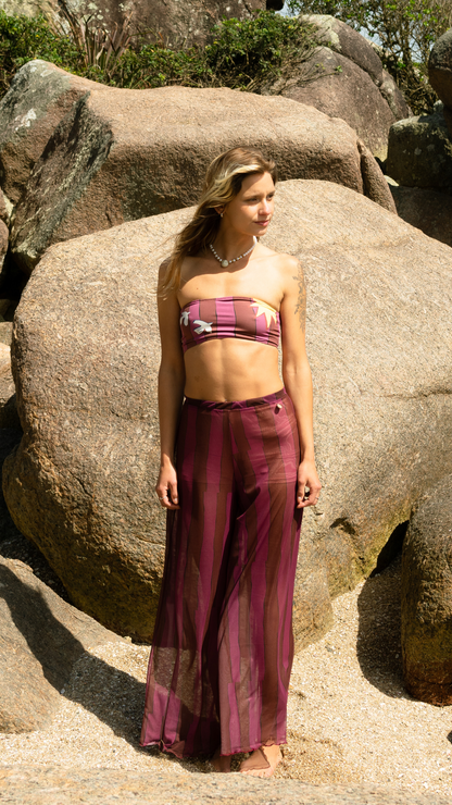 Calça Pantalona Tule | Print Danço com a Brisa