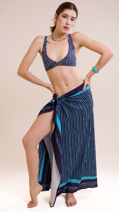 Top Argola | Print Altamaré Oceano Violeta