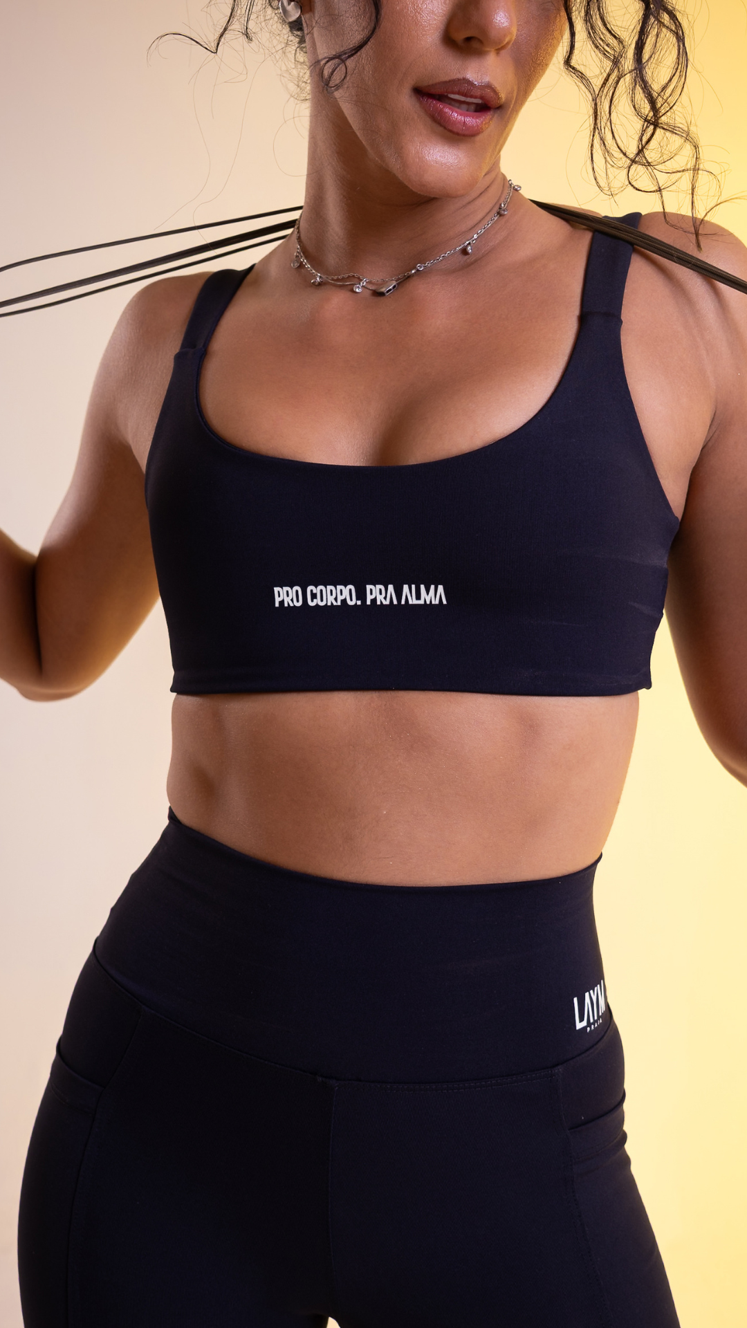 Top Bia Alça Larga Power Flex | Cor Breu