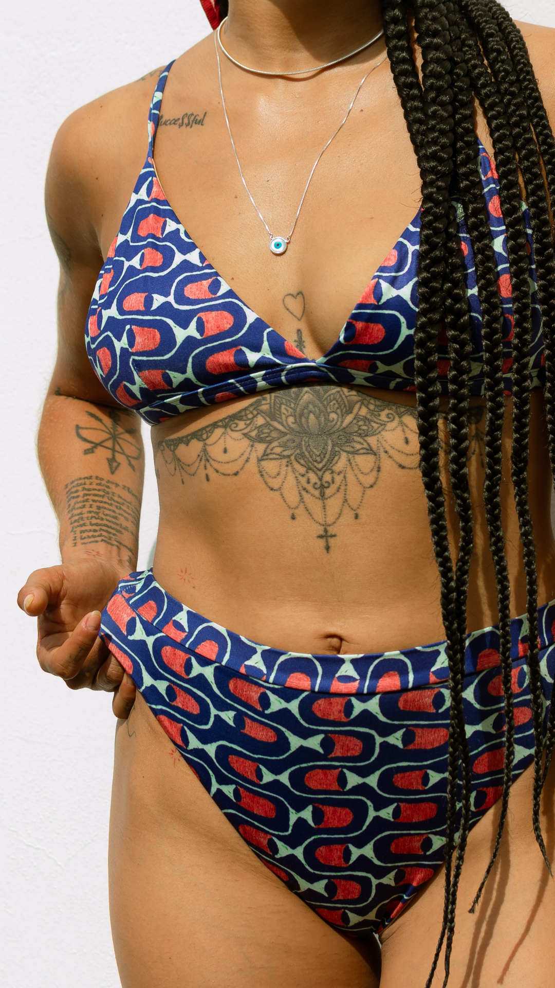 Top Fixo Pence | Print Cardume Profundo