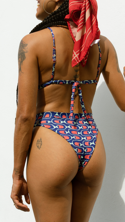 Calcinha Hot Asa Delta | Print Cardume Profundo