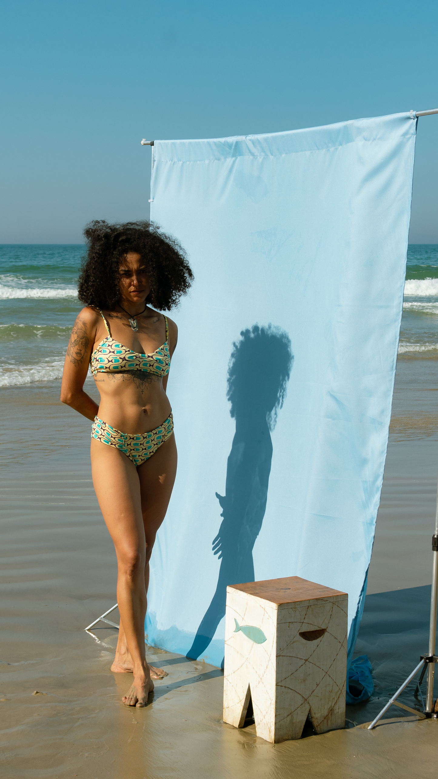 Calcinha Lateral Franzida | Print Cardume Luminar