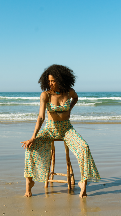 Calça Pantalona Tule | Print Cardume Luminar