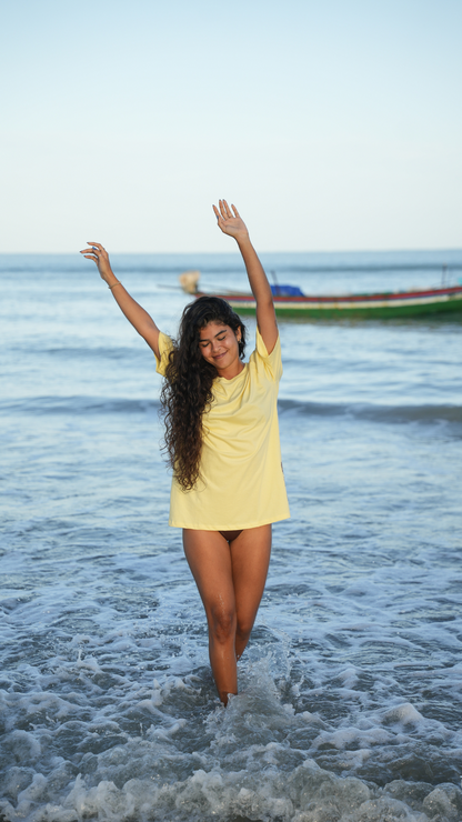 Camiseta Florescer  | Cor Amarelo Manteiga