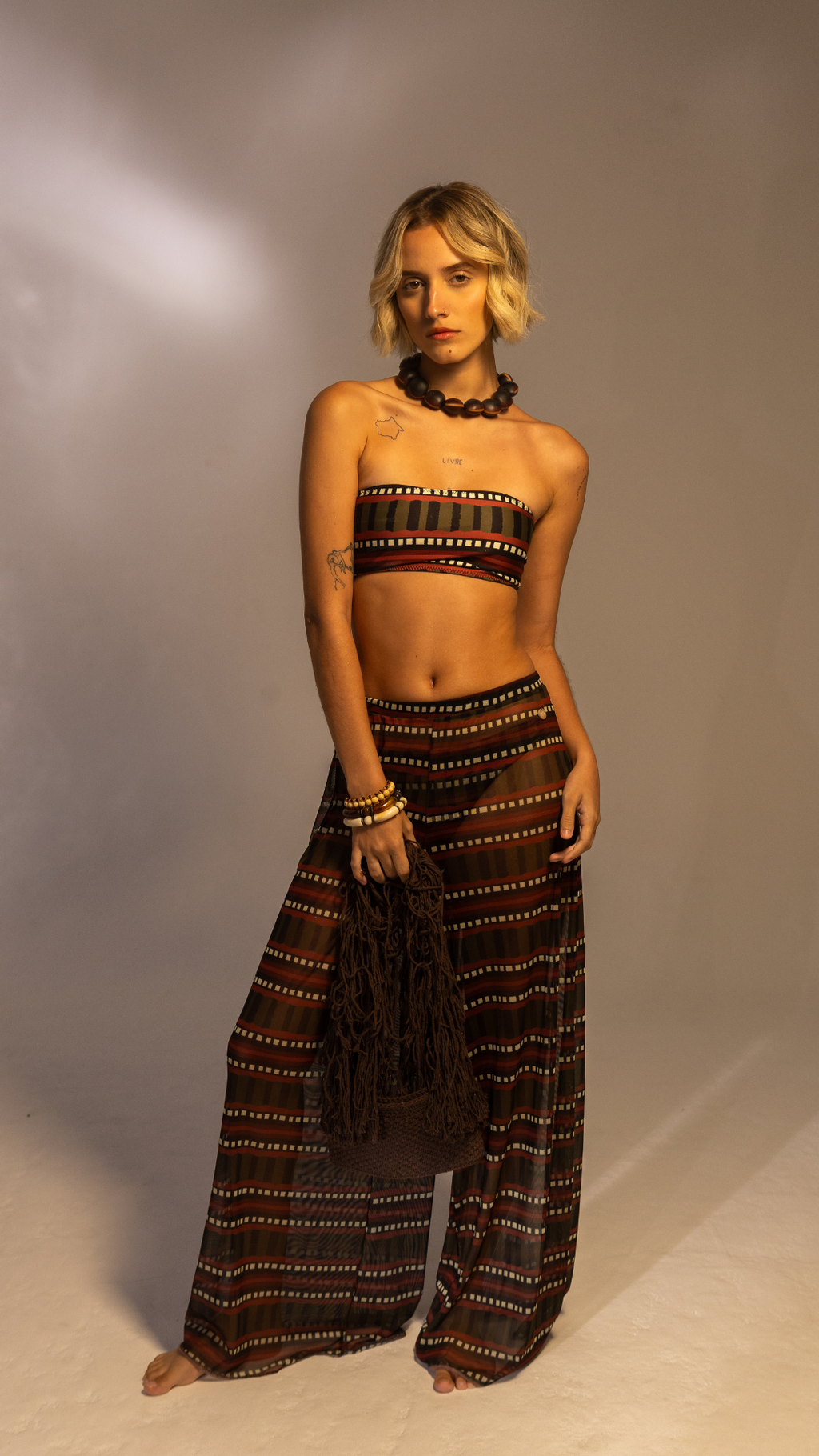 Calça Pantalona Tule | Print Combu