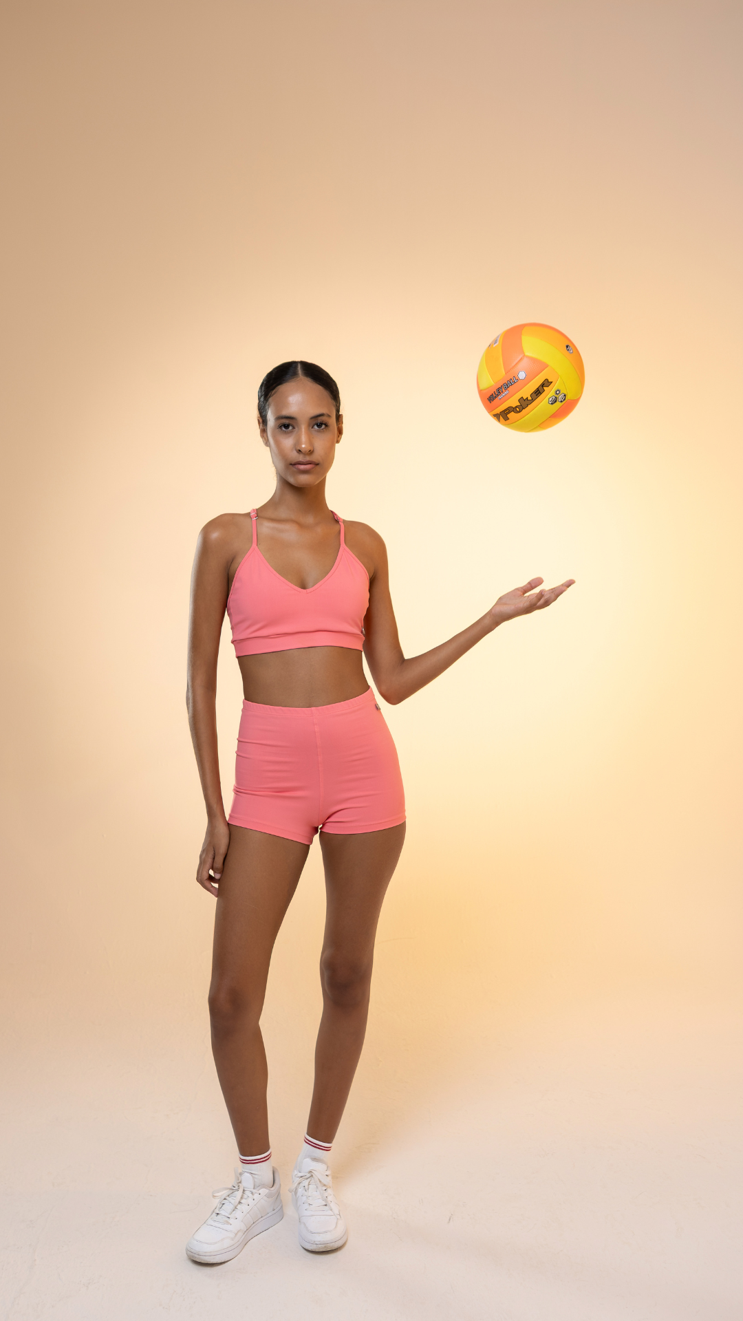 Mini Short Retrô Power Flex | Cor Coral