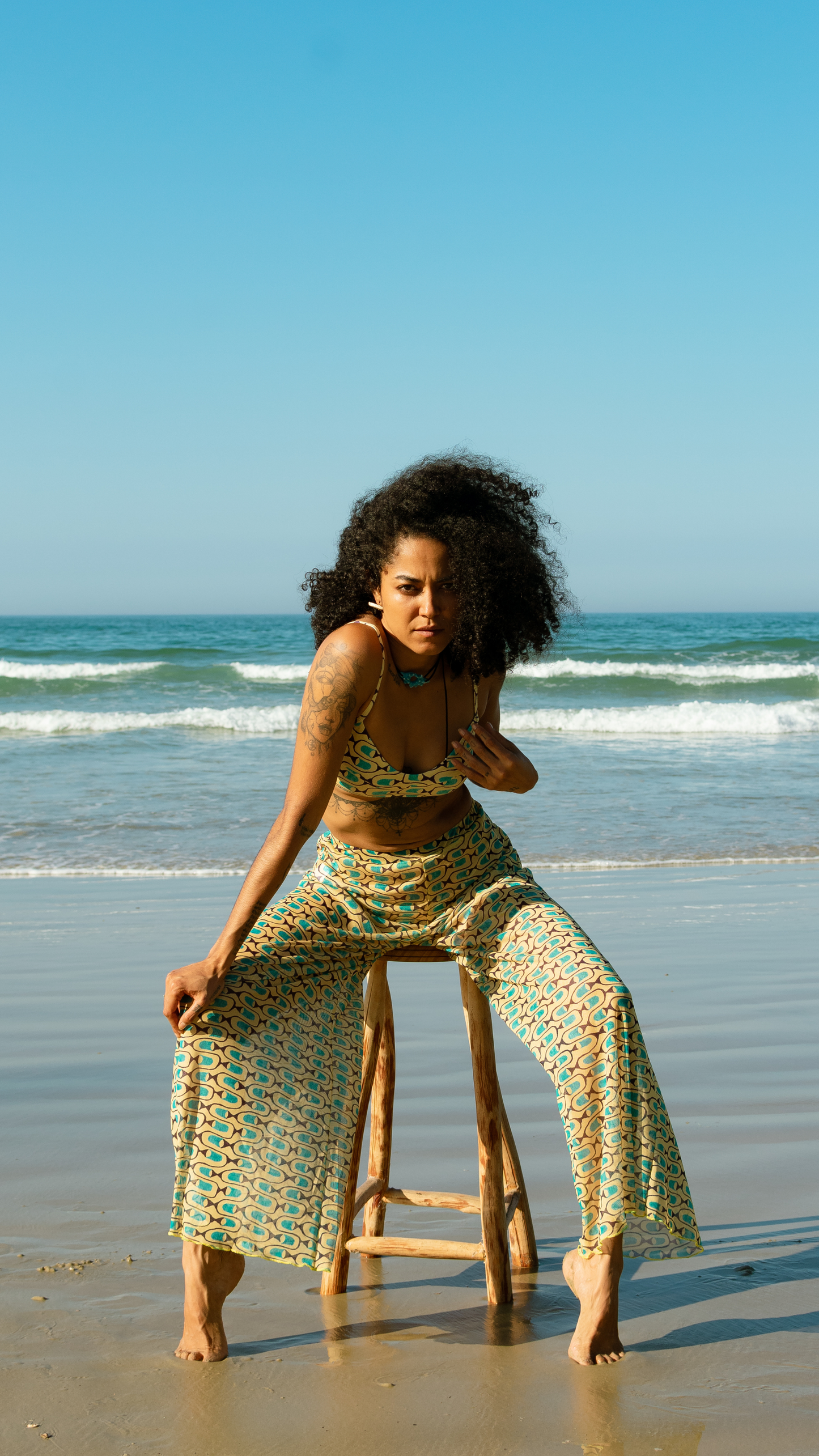 Calça Pantalona Tule | Print Cardume Luminar