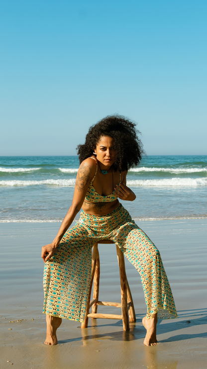 Calça Pantalona Tule | Print Cardume Luminar