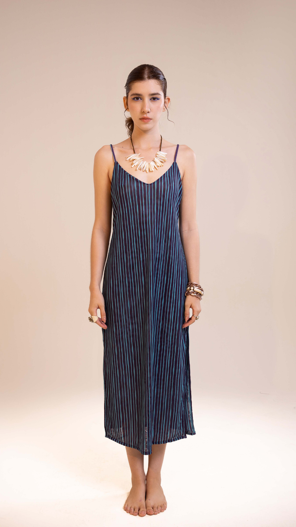 Vestido Midi Tule | Print Altamaré Oceano Violeta