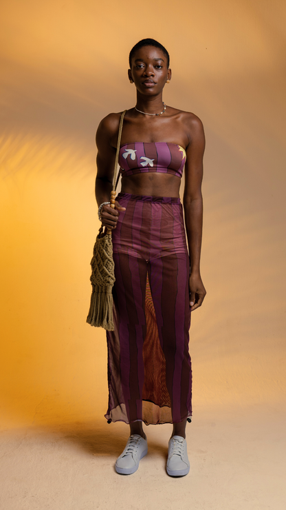 Vestido Saia TQC Tule  | Print Danço com a Brisa