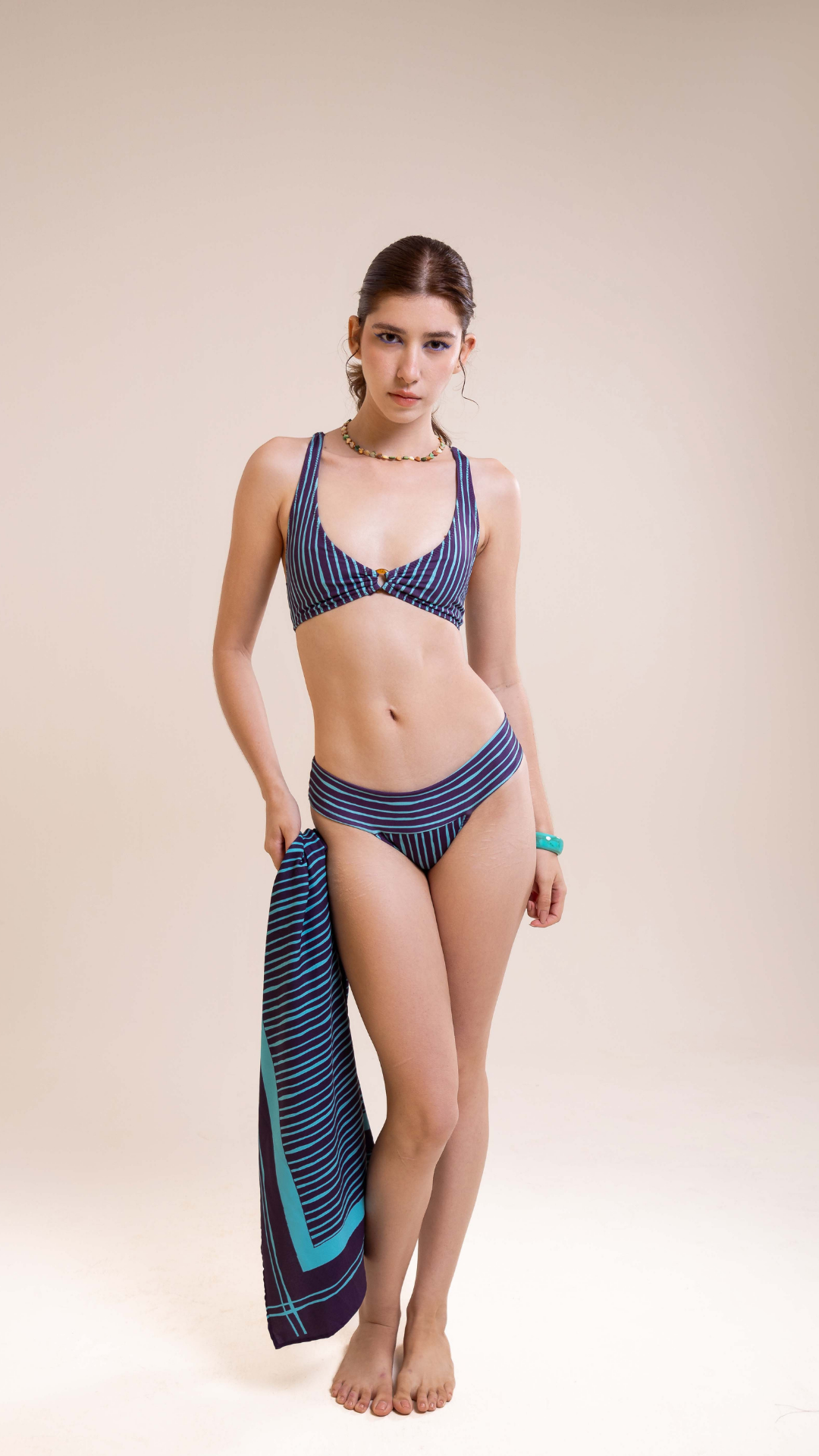 Top Argola | Print Altamaré Oceano Violeta