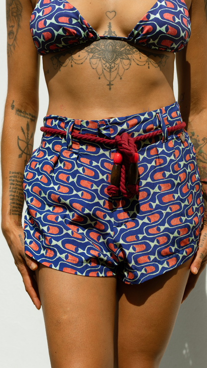 Short V | Print Cardume Profundo