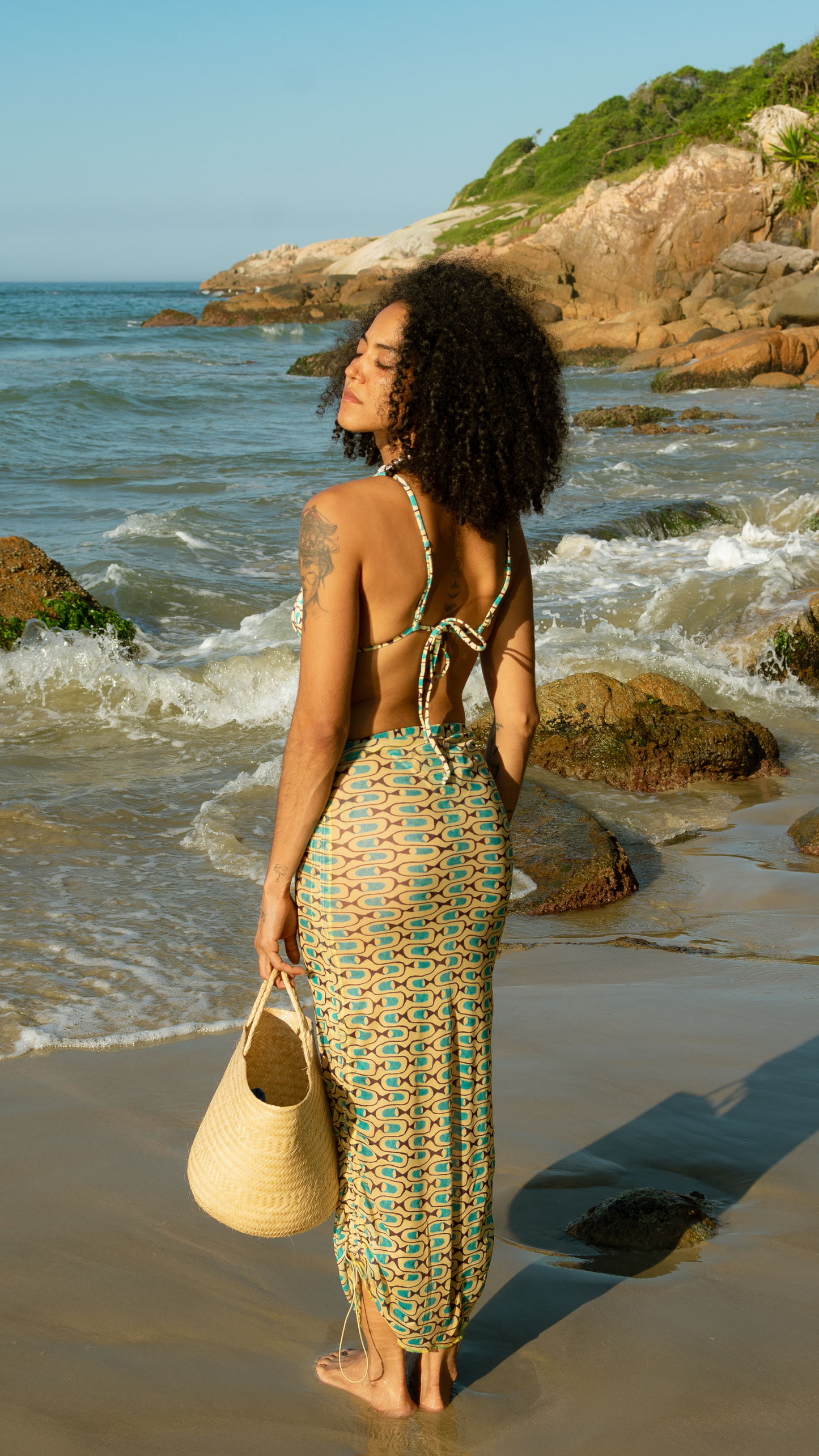 Vestido Saia TQC Tule  | Print Cardume Luminar