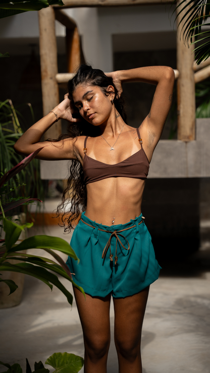 Short V | Cor Amarante