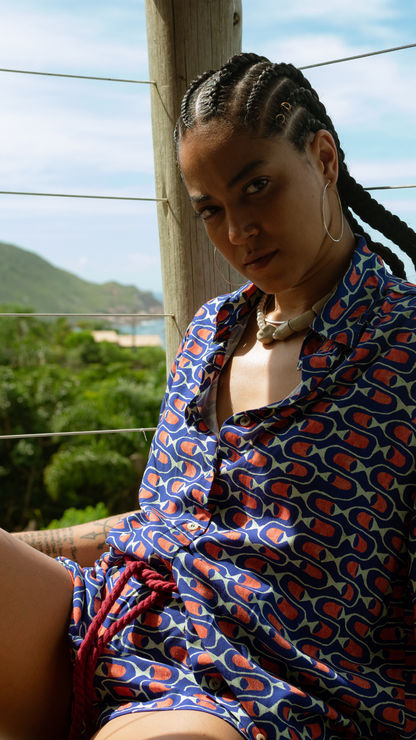 Short V | Print Cardume Profundo
