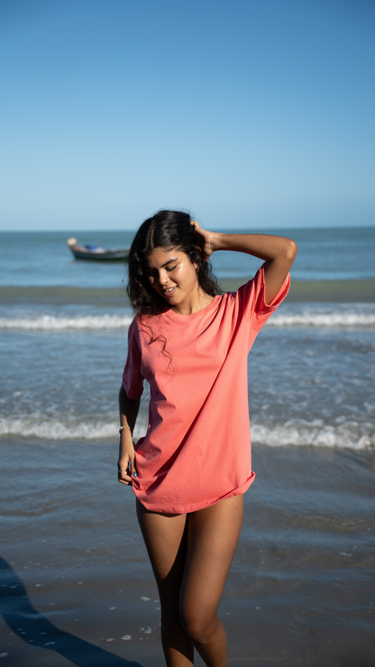 Camiseta Florescer  | Cor Coral