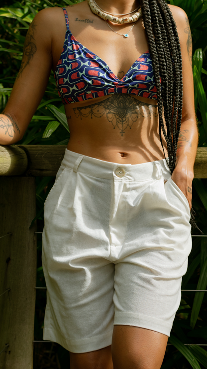 Bermuda LongLine Pantalona Linho | Cor Sal