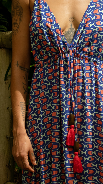 Vestido Buho | Print Cardume Profundo