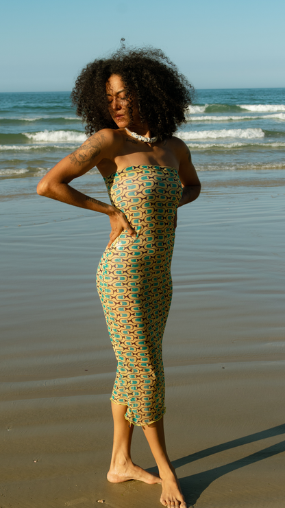 Vestido Saia TQC Tule  | Print Cardume Luminar