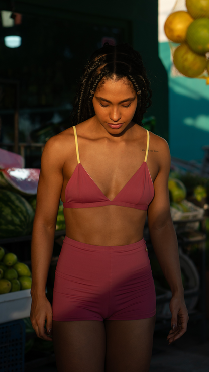 Mini Short Retrô | Cor Verão Solar Rosé