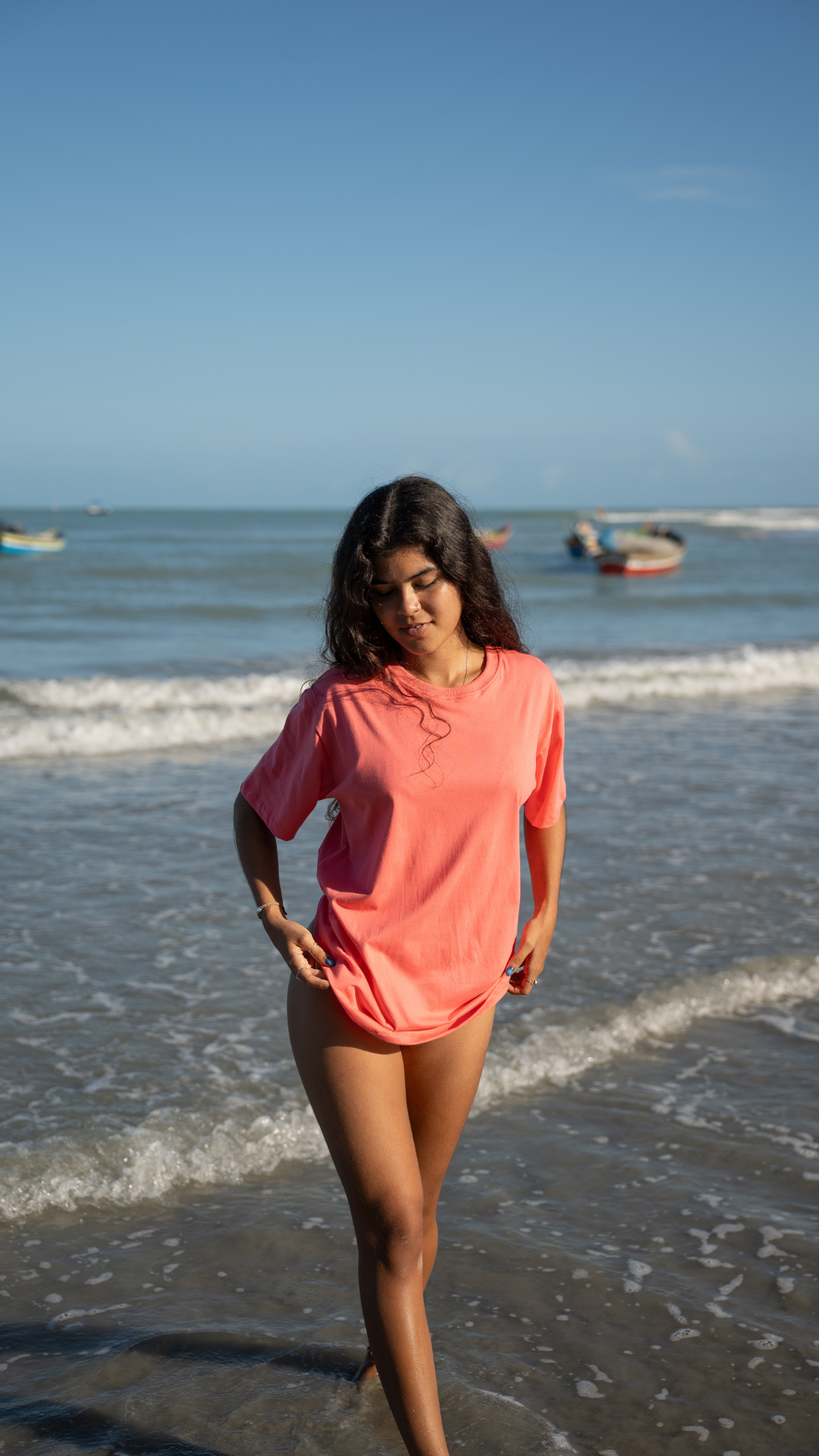 Camiseta Florescer  | Cor Coral