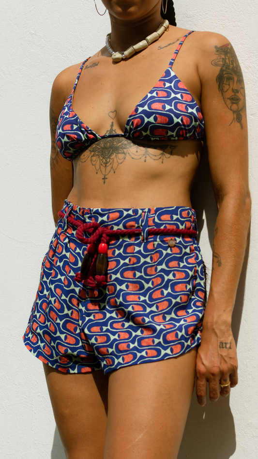 Short V | Print Cardume Profundo