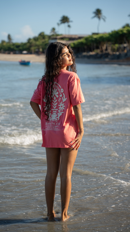 Camiseta Florescer  | Cor Coral