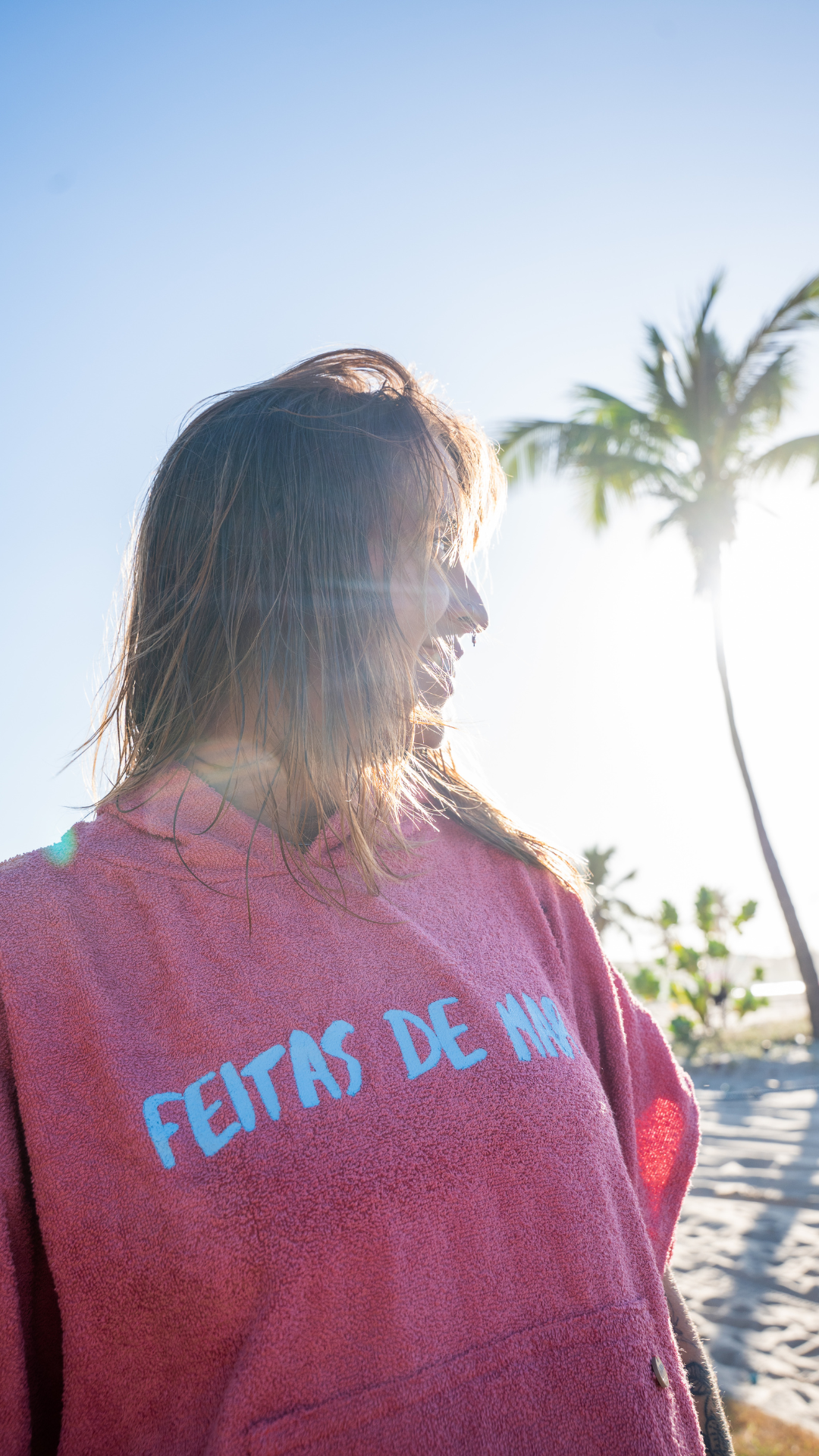 Poncho Feitas de Mar | Cor Coral