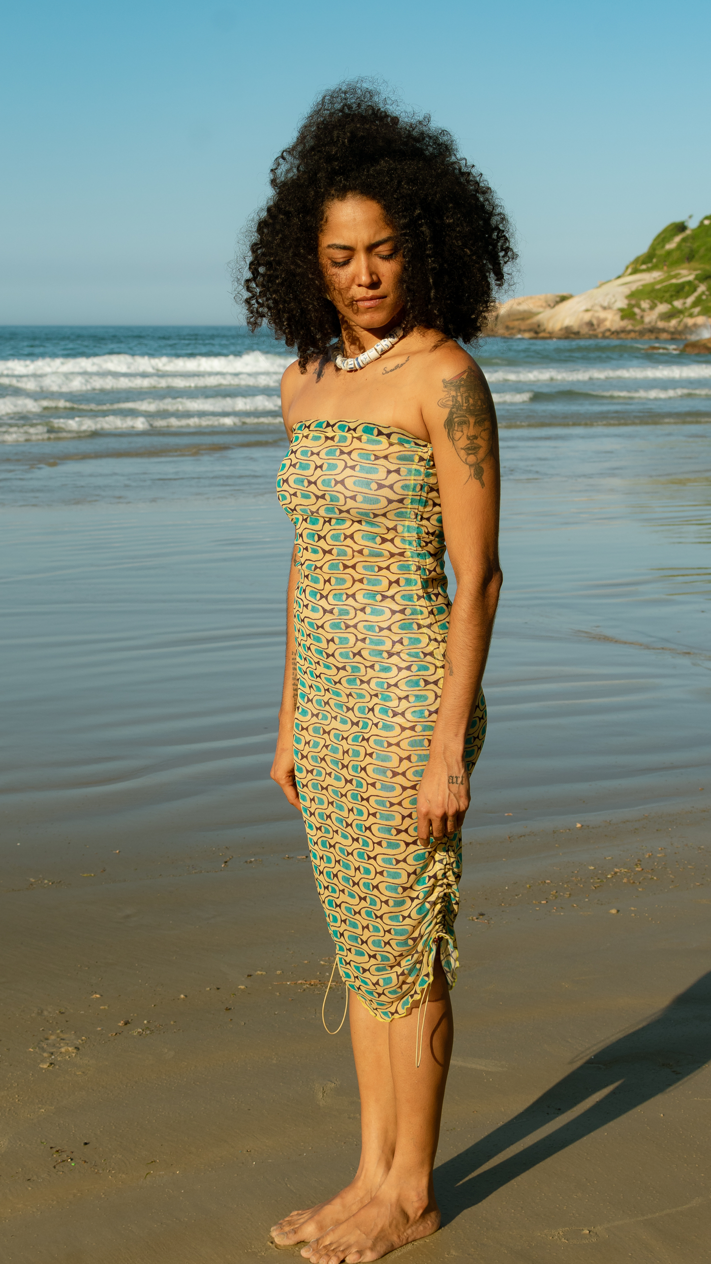 Vestido Saia TQC Tule  | Print Cardume Luminar