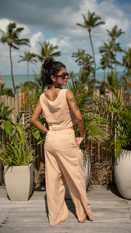 Pantalona Linho | Cor Dunas