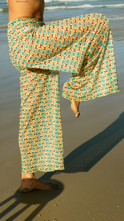 Calça Pantalona Tule | Print Cardume Luminar