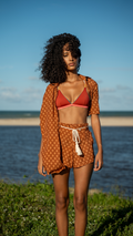Short V | Print Florescer Ébano