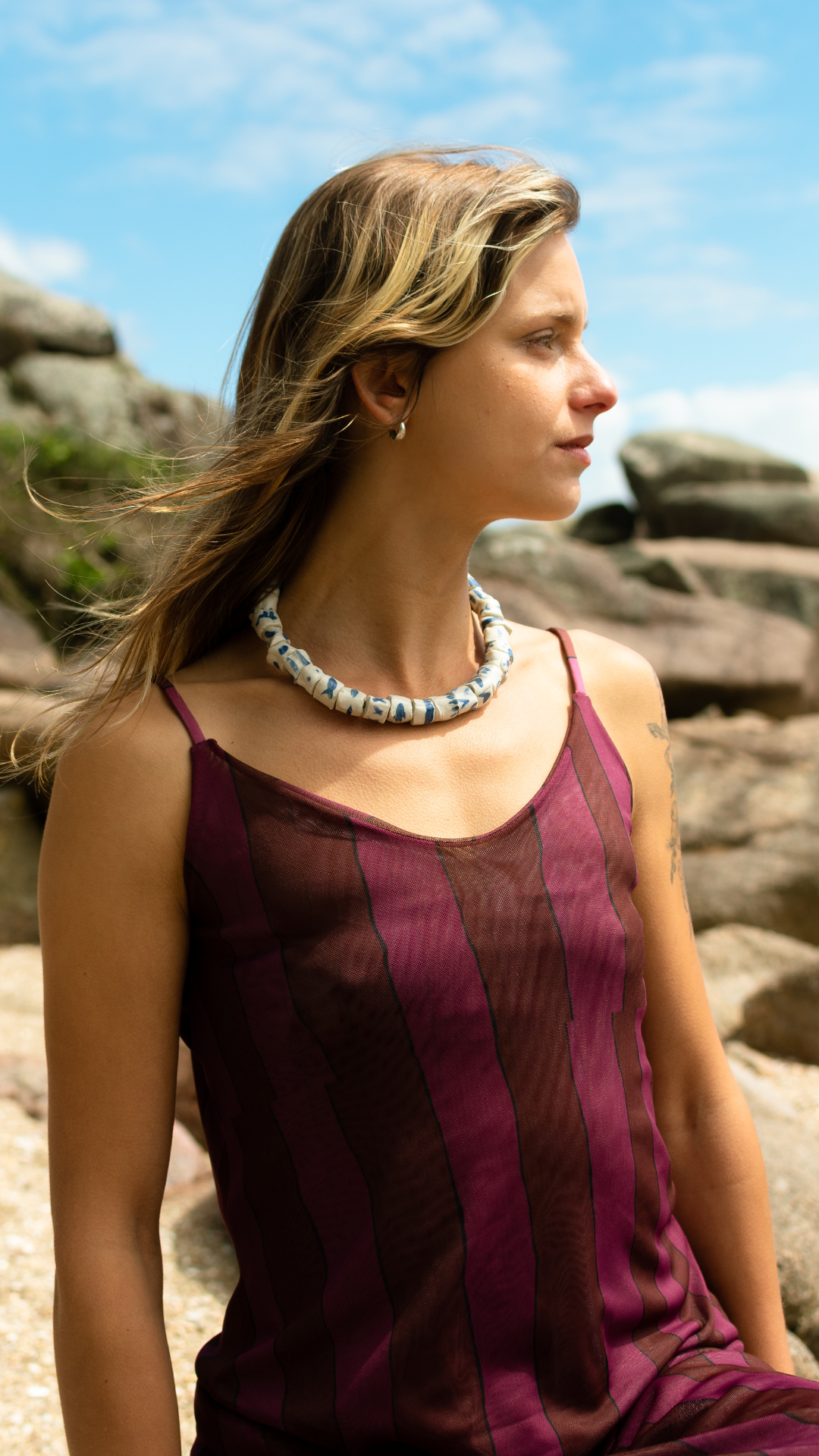 Vestido Midi Tule | Print Danço com a Brisa