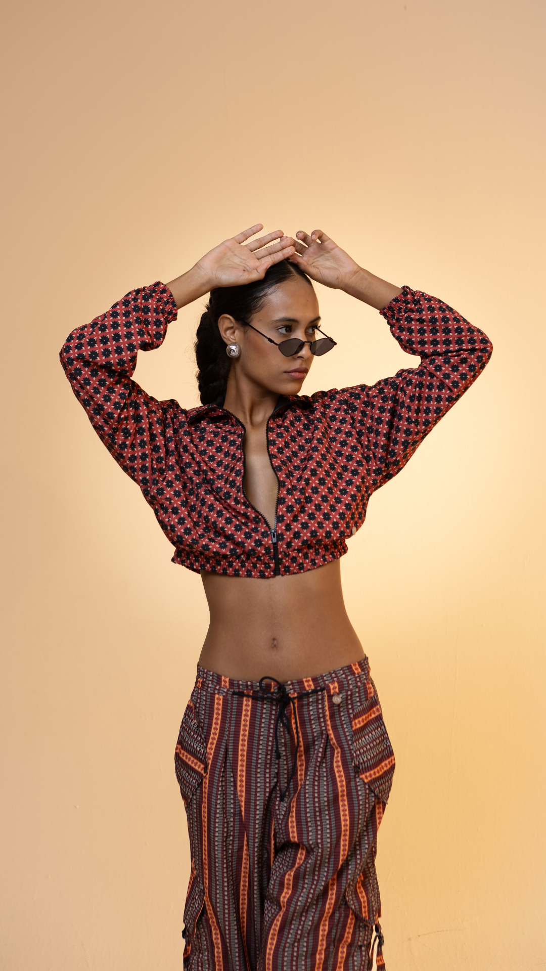 Maxi Jaqueta Cropped Aqualeve | Print Flor do Amarante