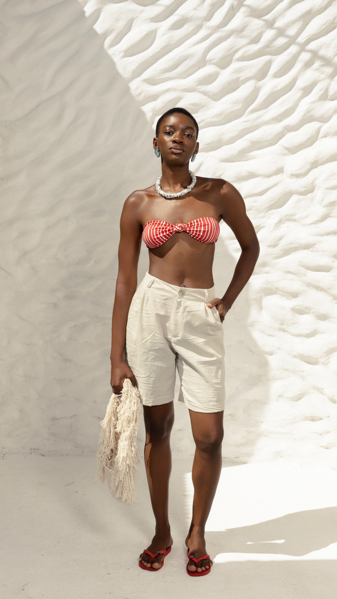 Bermuda LongLine Pantalona Linho | Cor Bruma Ao Mar