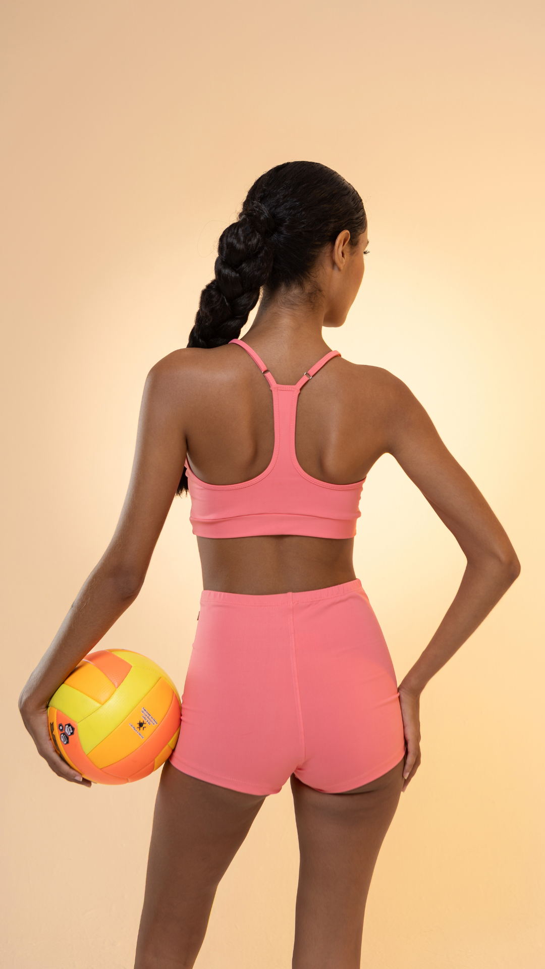 Mini Short Retrô Power Flex | Cor Coral