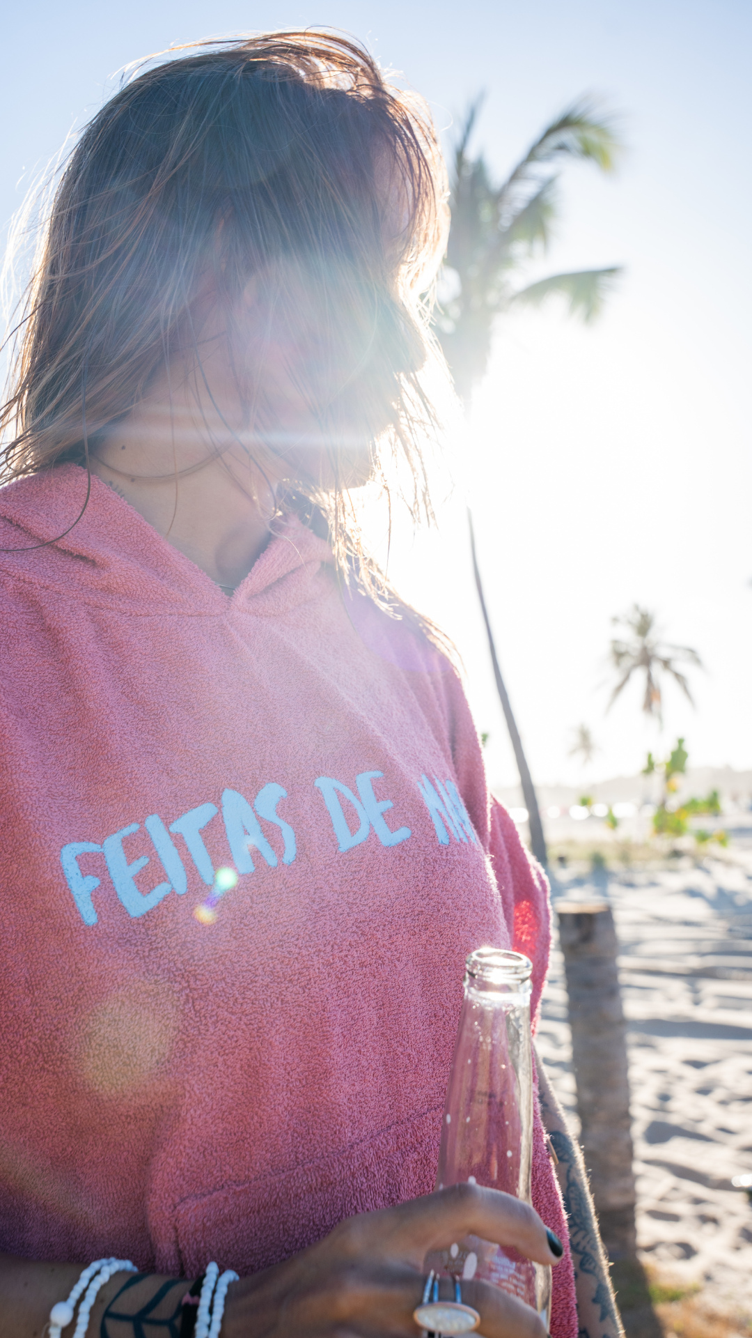 Poncho Feitas de Mar | Cor Coral