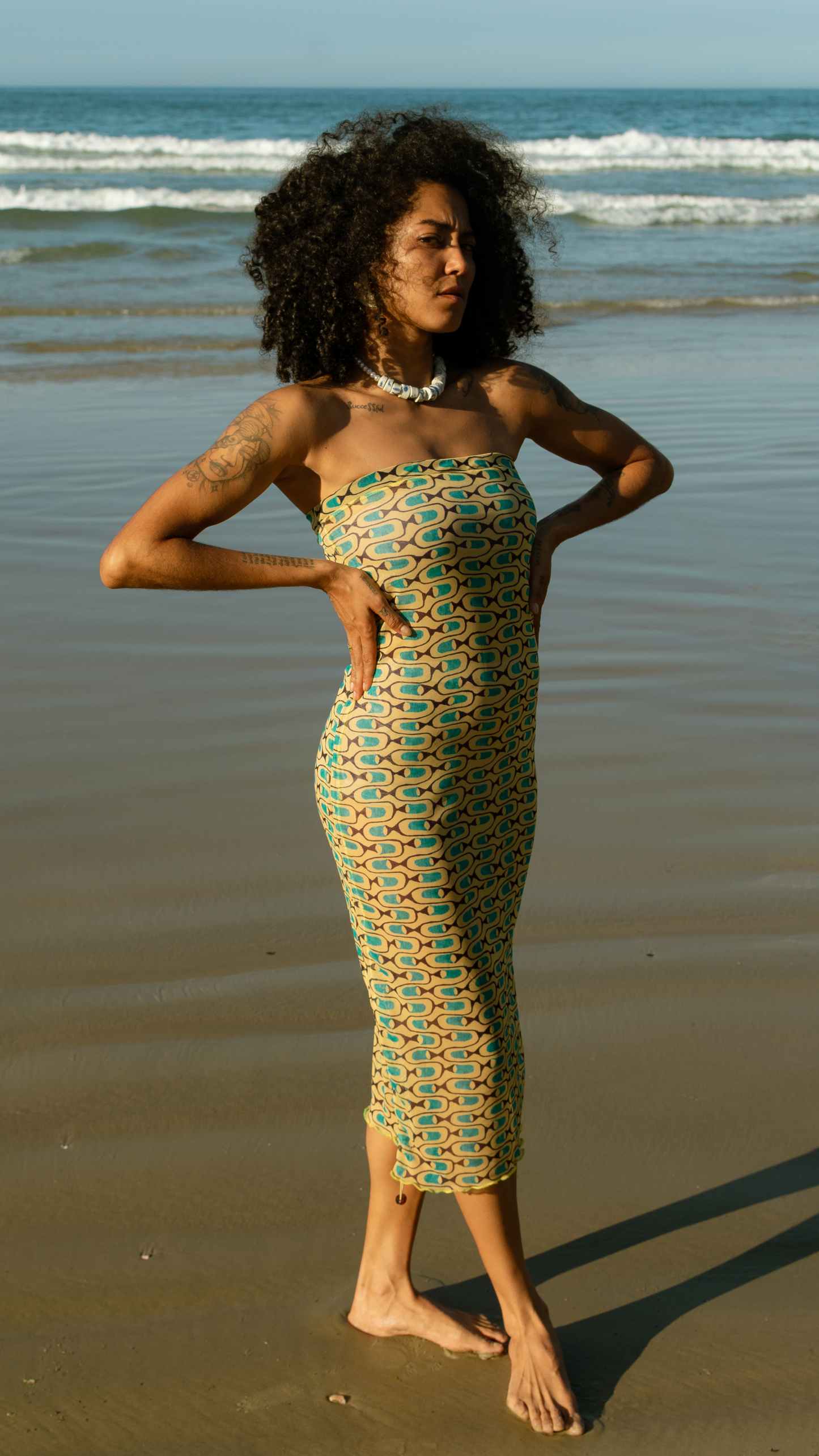 Vestido Saia TQC Tule  | Print Cardume Luminar