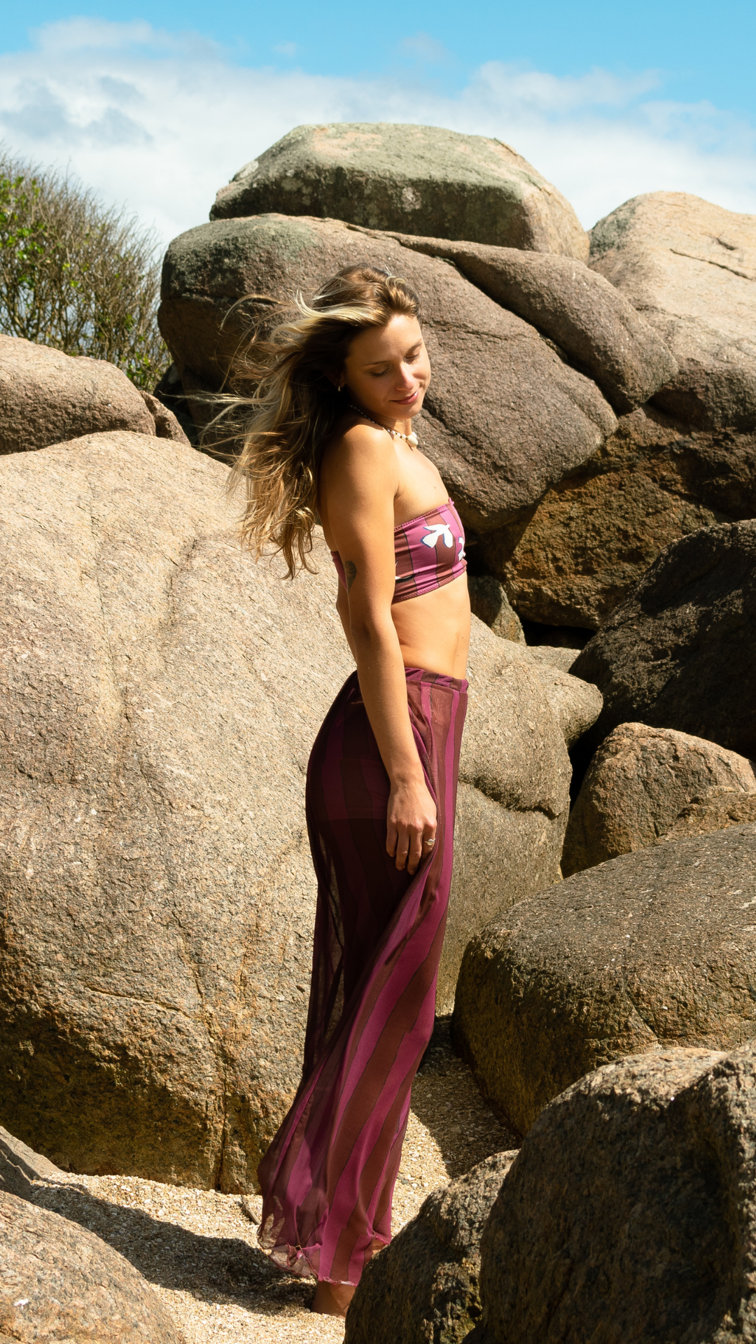 Calça Pantalona Tule | Print Danço com a Brisa