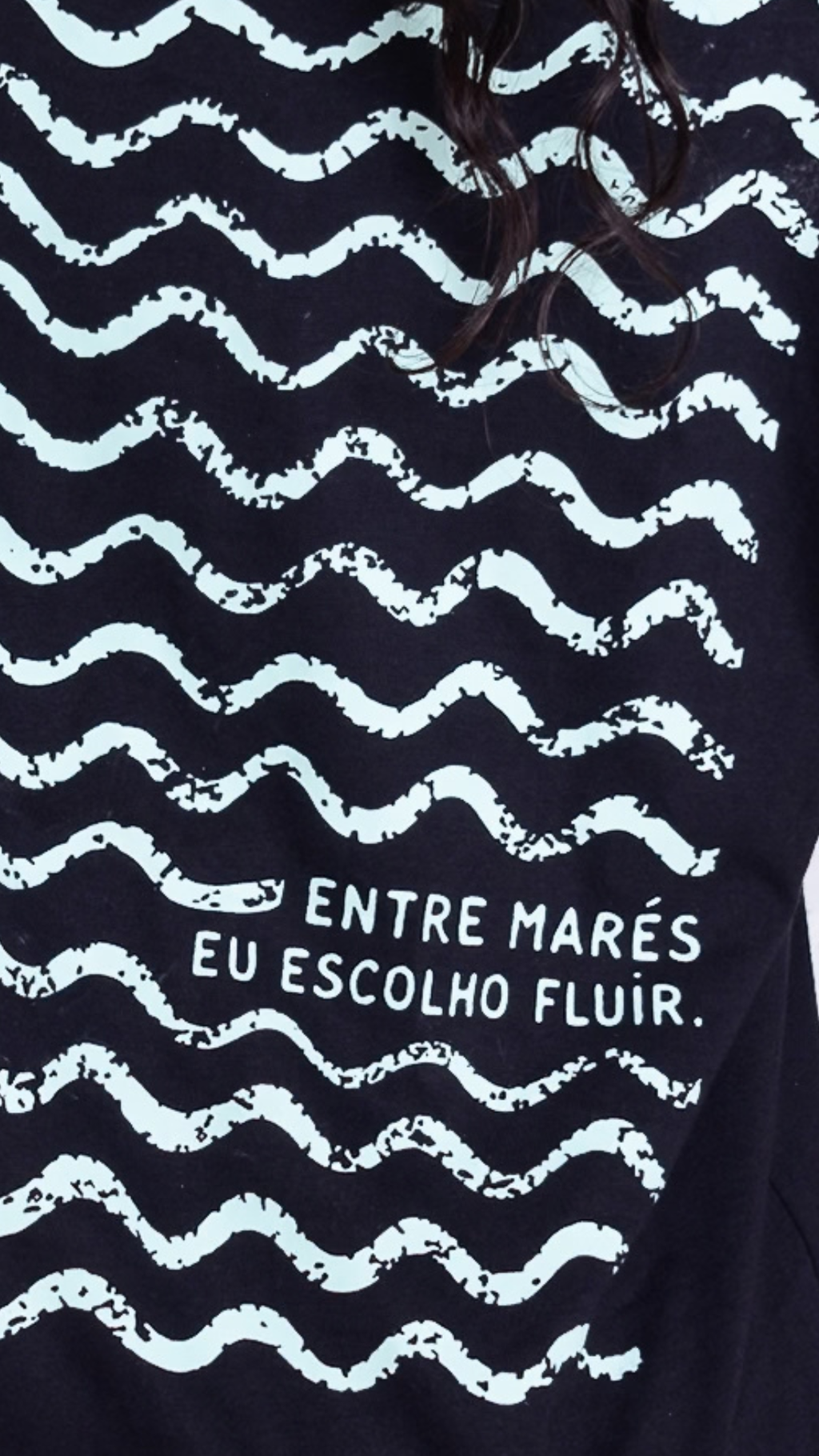 Camiseta Oversized Fluir | Cor Breu