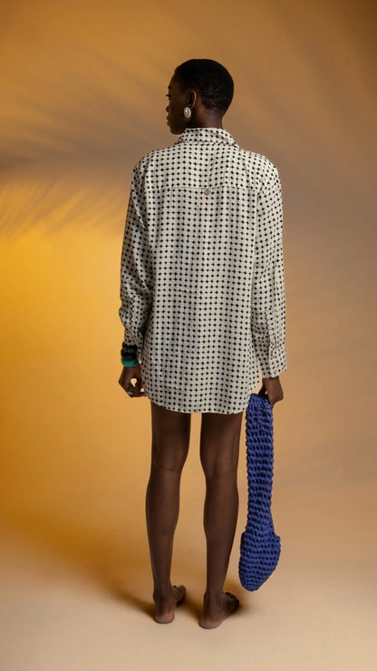 Camisa Sasha Viscose | Print Mar de Poás