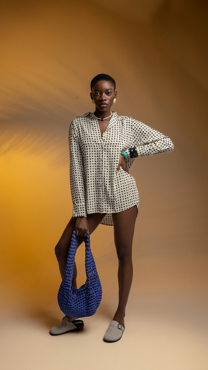 Camisa Sasha Viscose | Print Mar de Poás